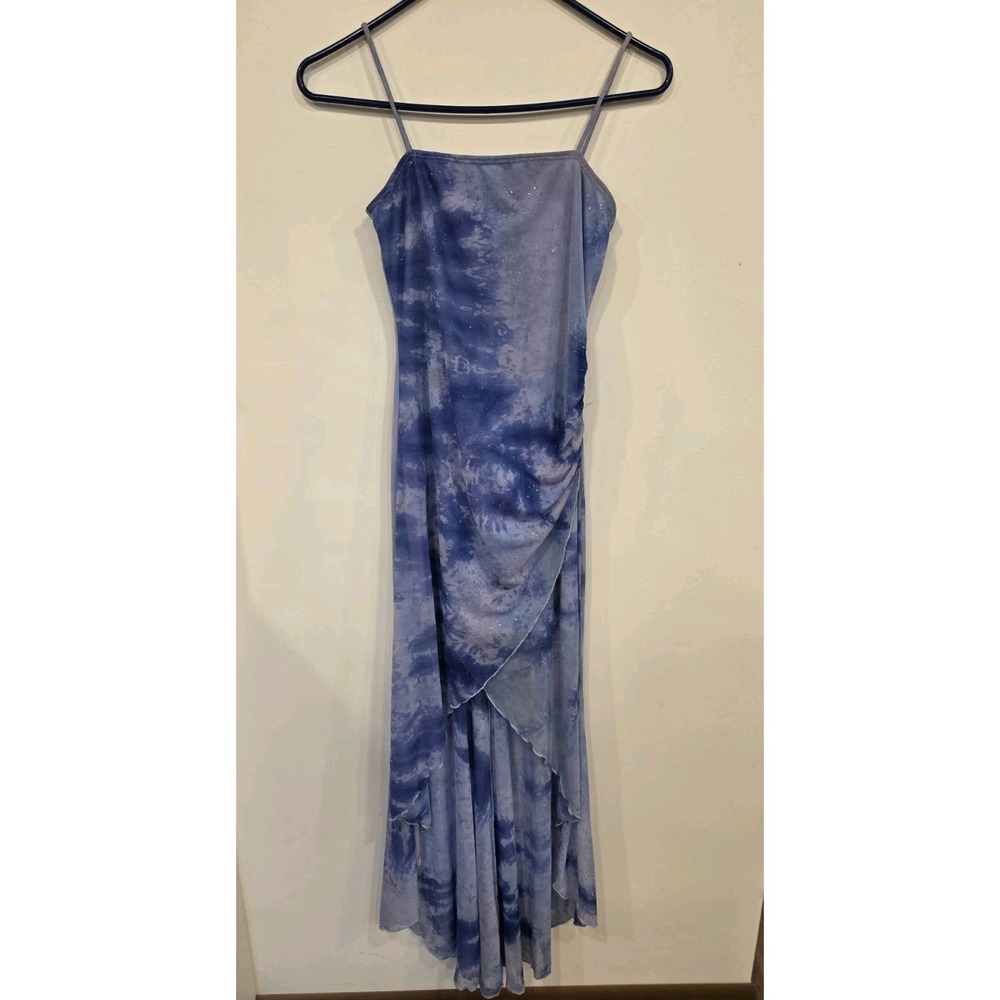 Vintage Y2K Candy Rocket Small Tie-Dye Hi Low Maxi Dress Fairycore Grunge